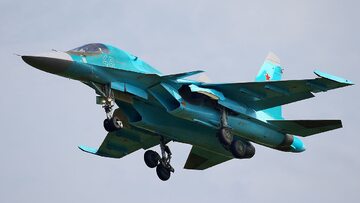 Rosyjski bombowiec Su-34. Zdjęcie poglądowe