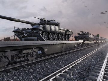 Rosyjskie czołgi w drodze na front na Ukrainie. Zdjęcie poglądowe.