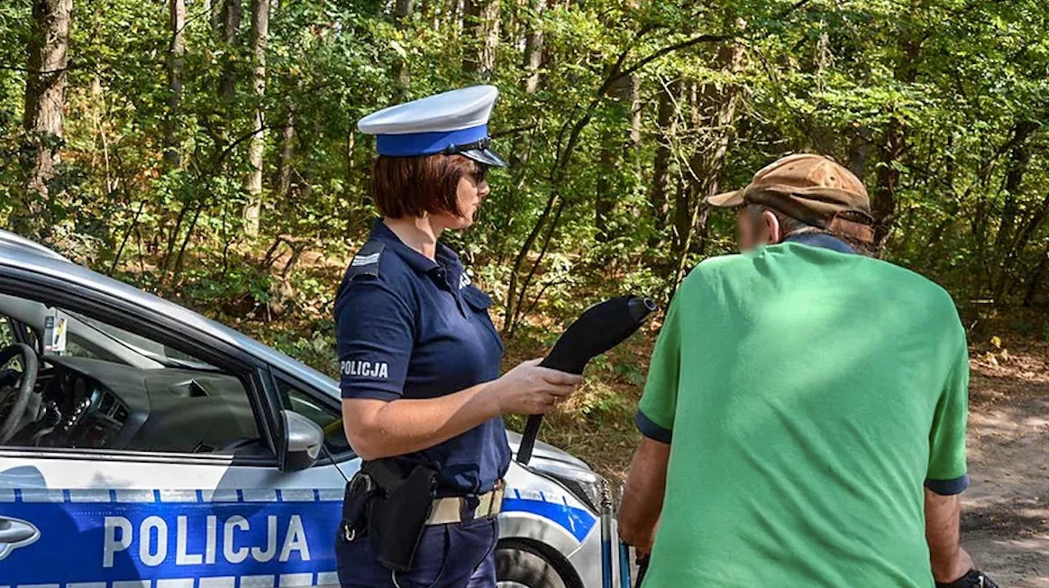 Badanie trzeźwości rowerzysty