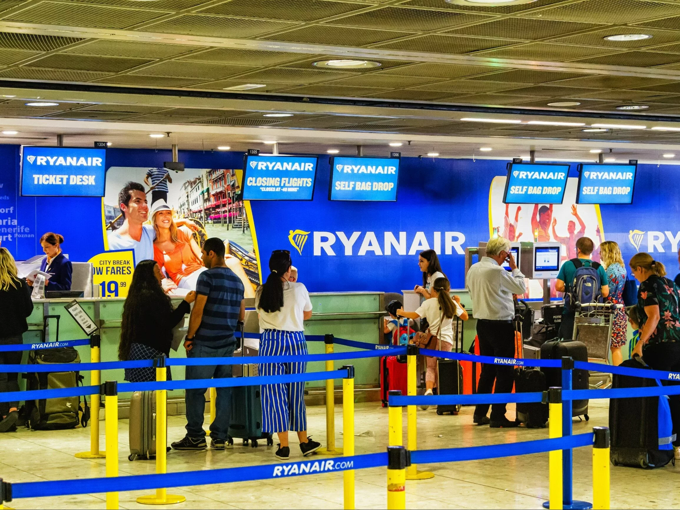 Stanowisko check-in w Ryanair