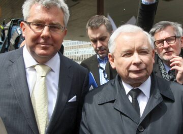 Ryszard Czarnecki i Jarosław Kaczyński, zdj. z 2014 roku