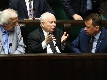Ryszard Terlecki, Jarosław Kaczyński i Mariusz Błaszczak