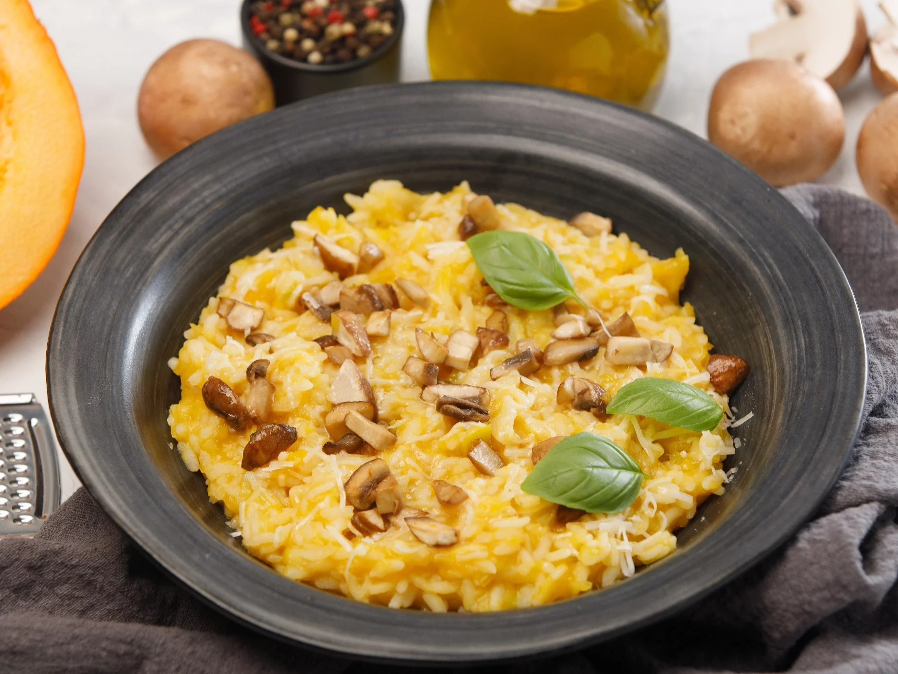 Risotto z dynią i grzybami