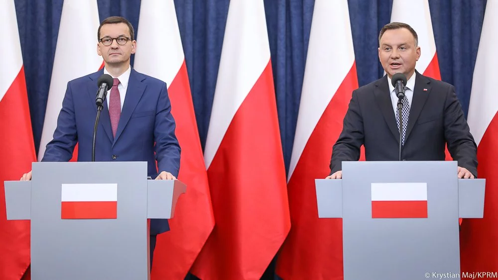 Premier Mateusz Morawiecki i prezydent Andrzej Duda