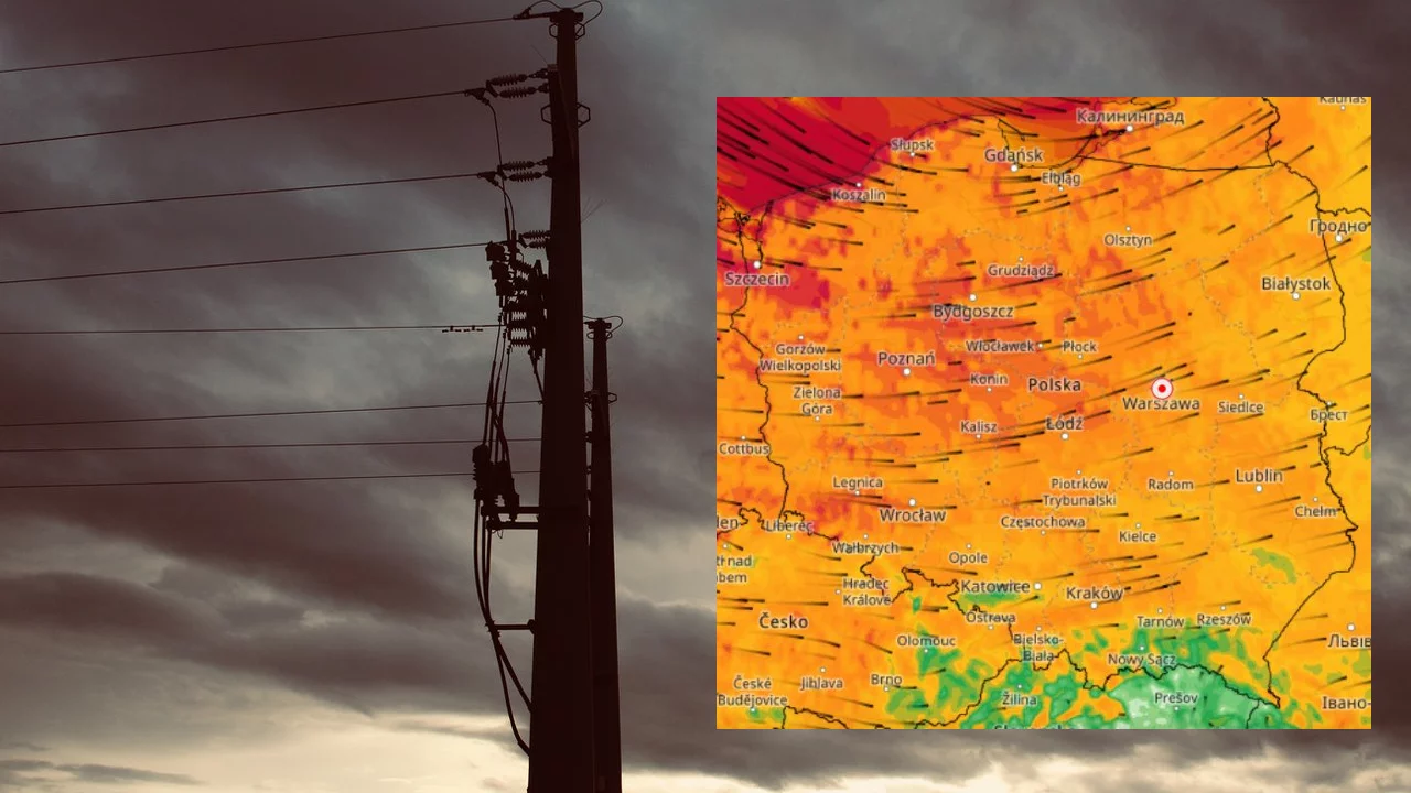 Pogoda. Z powodu silnego wiatru możliwe są przerwy w dostawie prądu