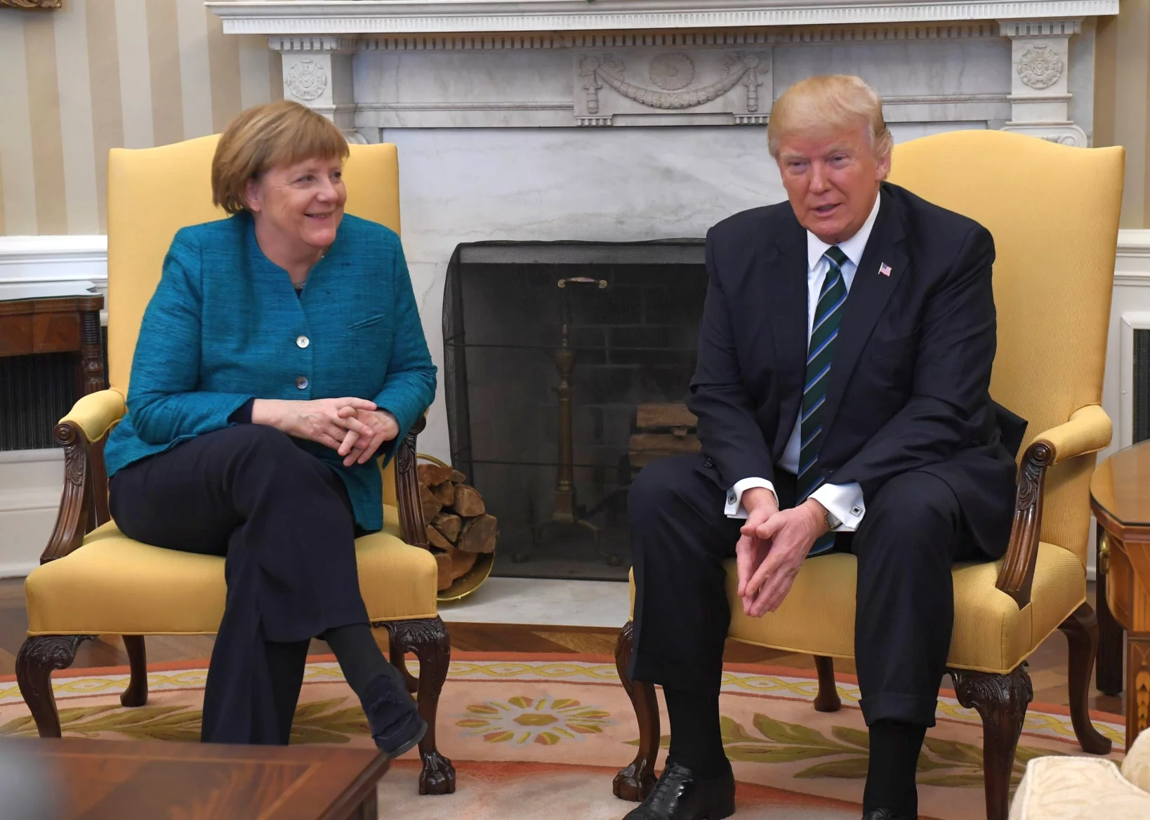 Kanclerz Niemiec Angela Merkel i prezydent USA Donald Trump