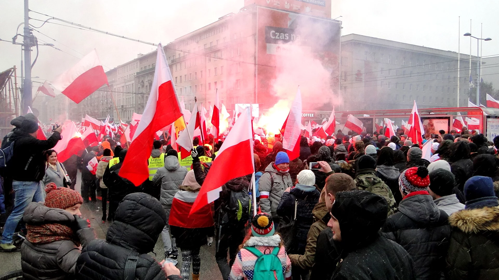 Uczestnicy Marszu Niepodległości