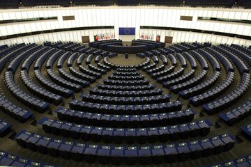Sala plenarna w Parlamencie Europejskim