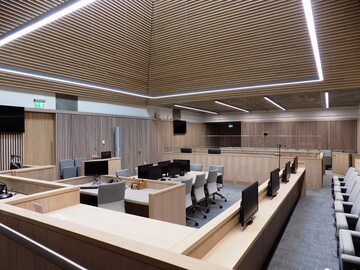 Sala rozpraw szkockiego sądu