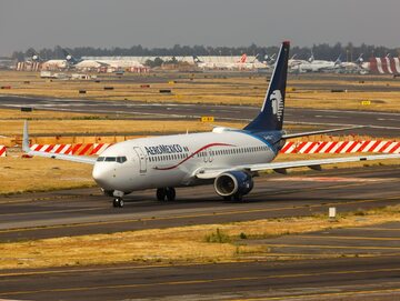 Samolot AeroMexico w Mexico Tity