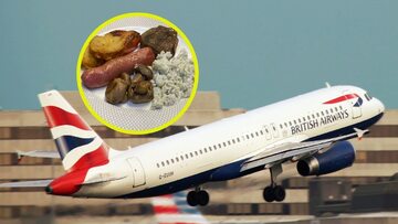 Samolot British Airways i śniadanie w pierwszej klasie