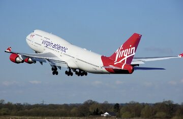 Samolot linii lotniczych Virgin Atlantic, zdjęcie ilustracyjne