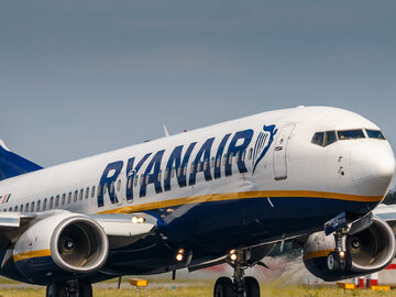 Samolot linii Ryanair, zdj. ilustracyjne