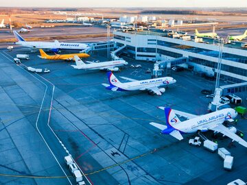 Samoloty na lotnisku Domodedovo