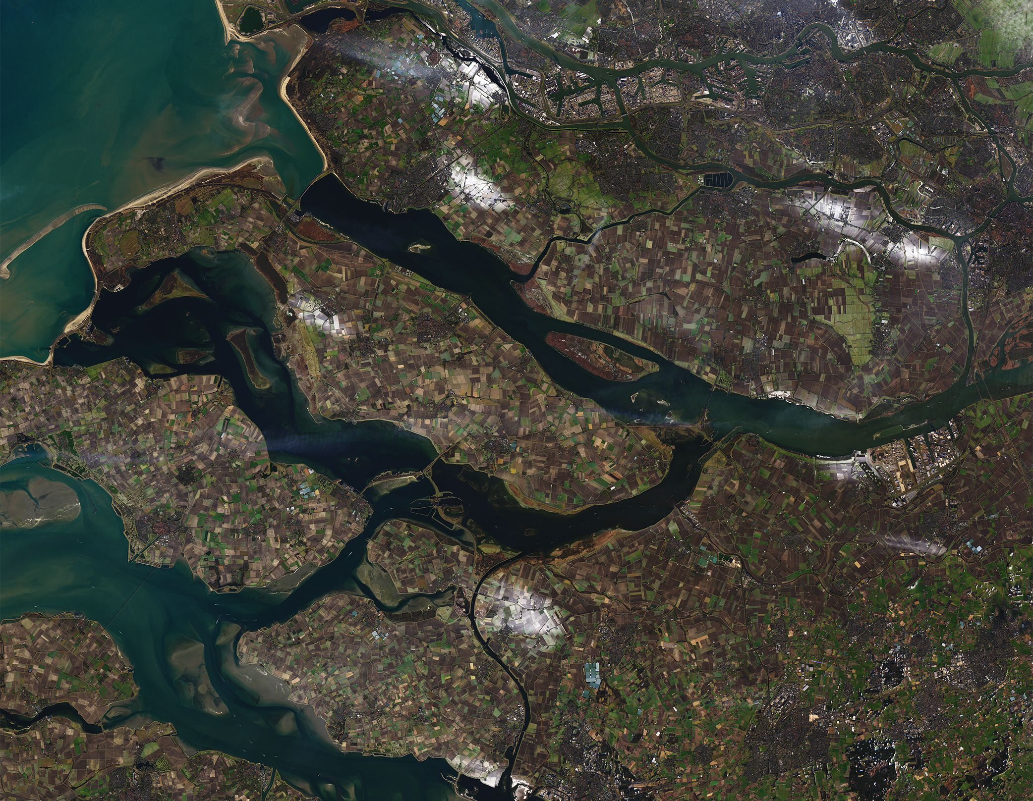 Satelitarne zdjęcie Holandii z 19 stycznia