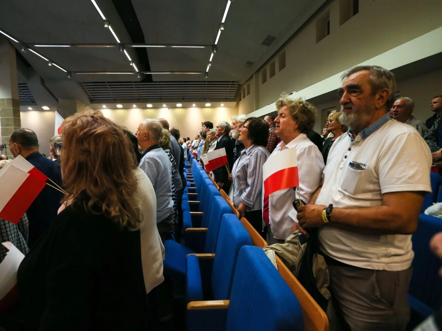 Publiczność na konwencji PiS w Szczecinie