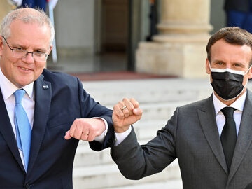 Scott Morrison i Emmanuel Macron
