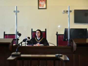 Sędzia Aneta Szteler-Olszewska podczas ogłoszenia wyroku ws. Krystiana W