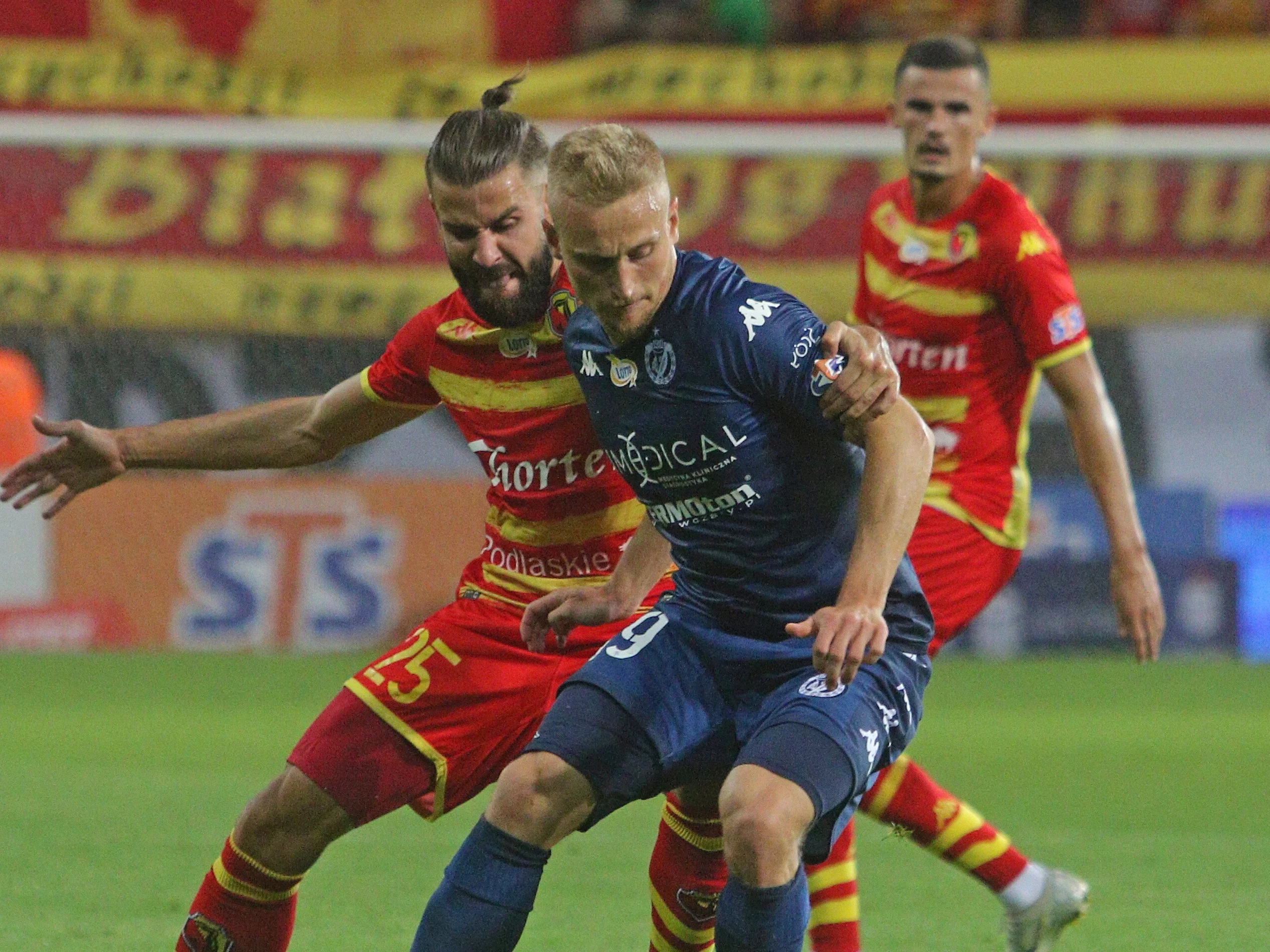 Bogdan Tiru (Jagiellonia) i Bartłomiej Pawłowski (Widzew)