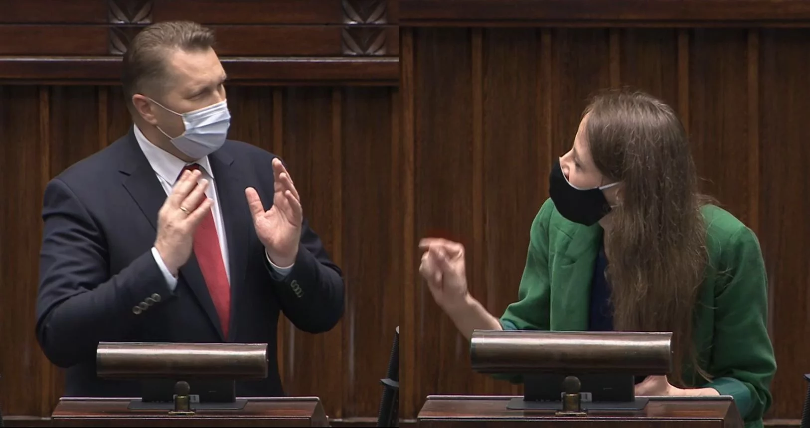 Przemysław Czarnek i Agnieszka Dziemianowicz-Bąk