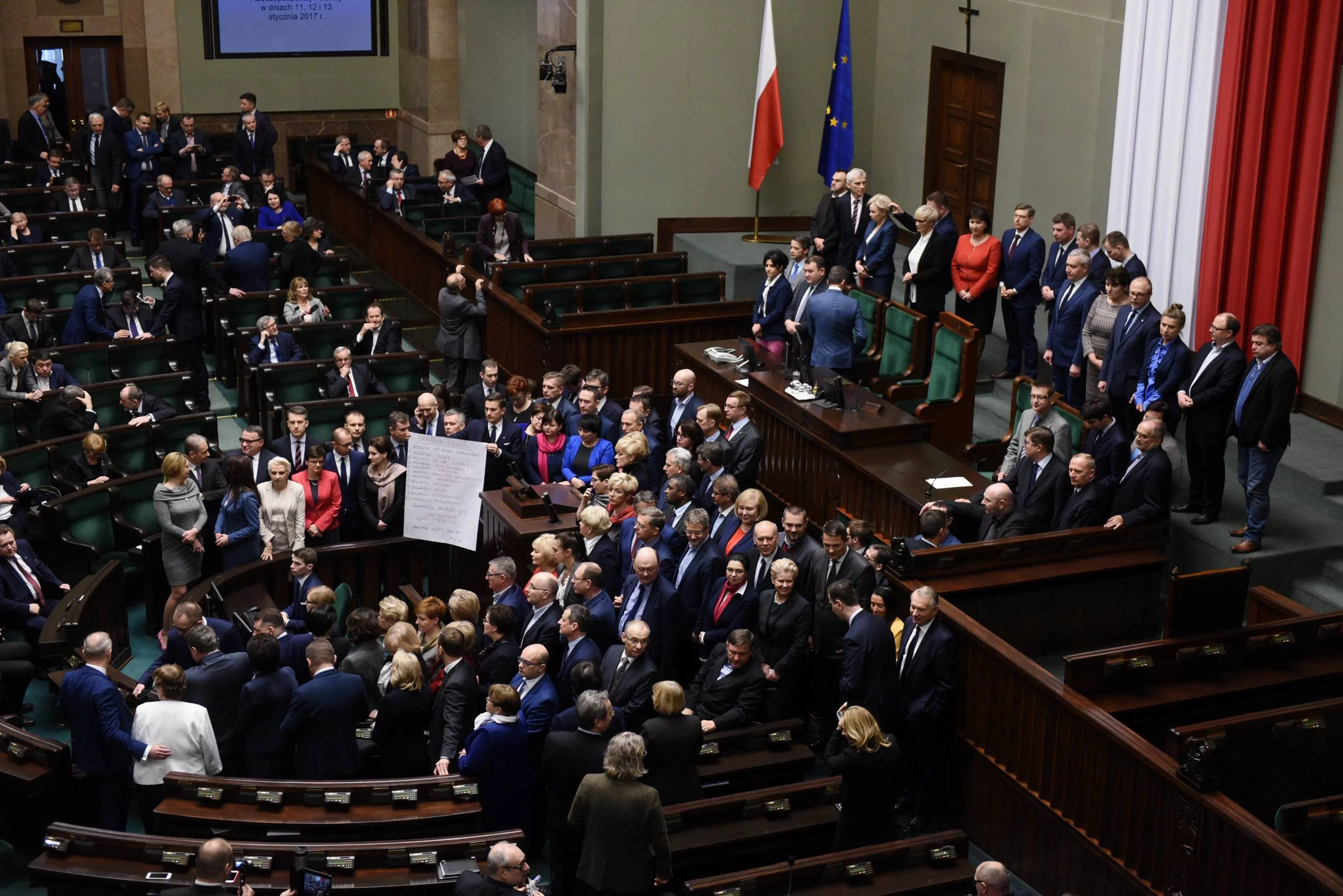 Opozycja na mównicy sejmowej