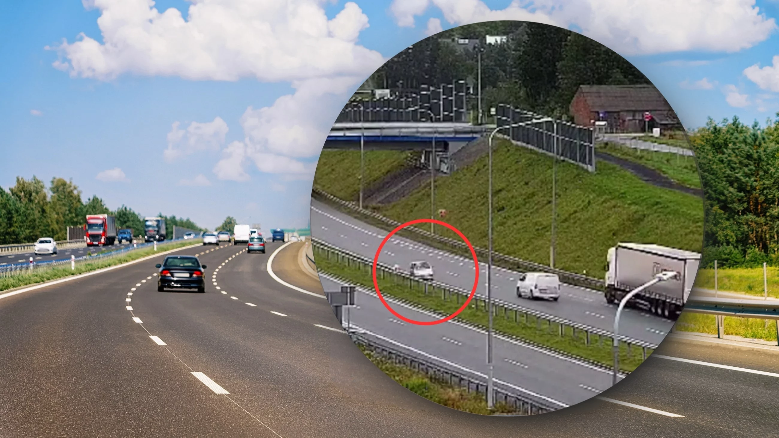 Sekundy od tragedii. Senior pędził pod prąd na ekspresówce