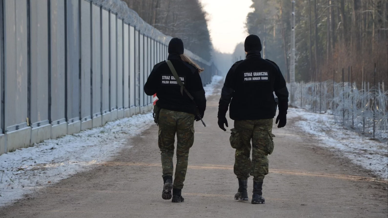 Pieszy patrol na granicy polsko-białoruskiej