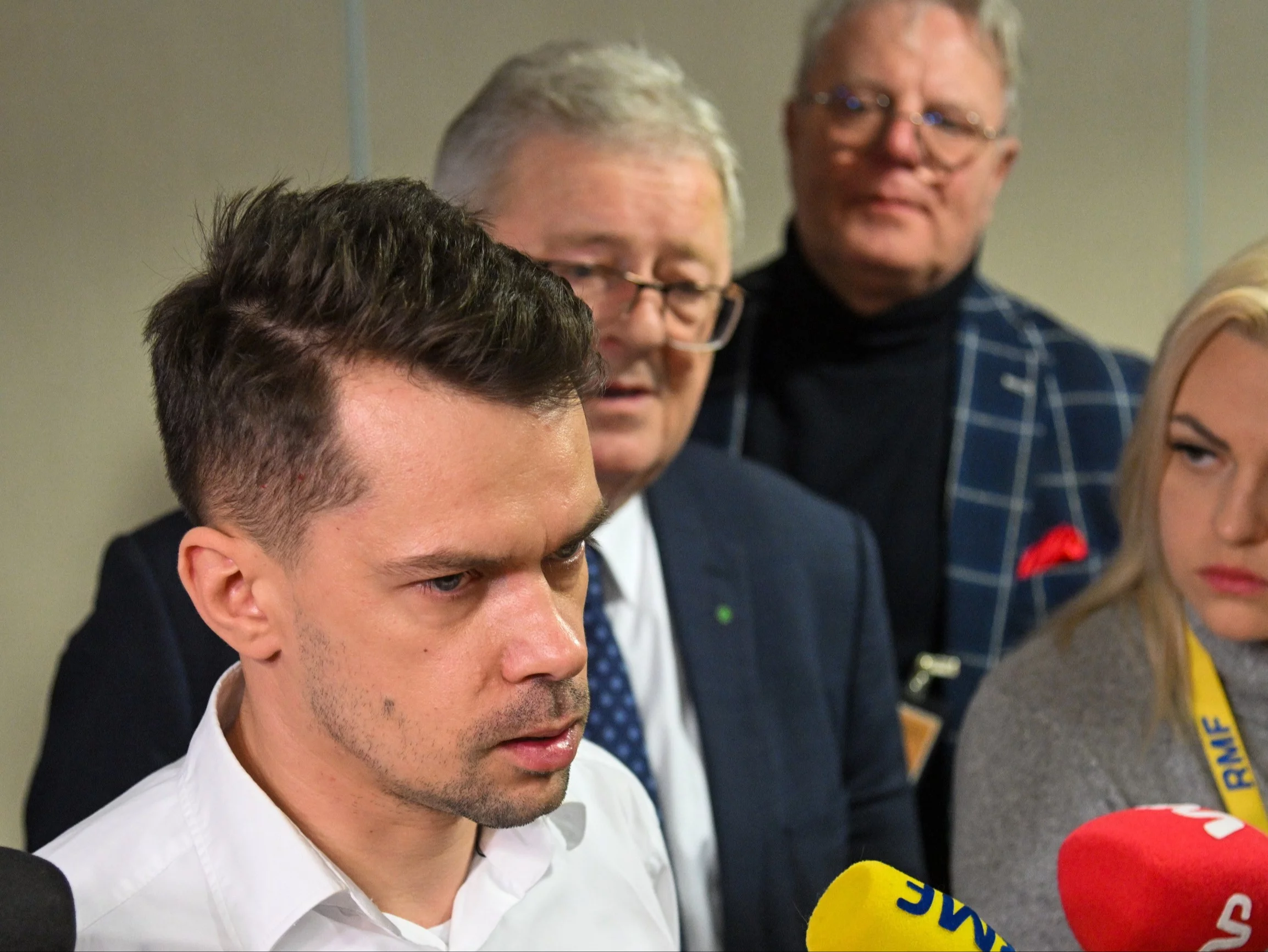 Michał Kołodziejczak i Czesław Siekierski po spotkaniu z rolnikami