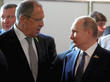Siergiej Ławrow i Władimir Putin
