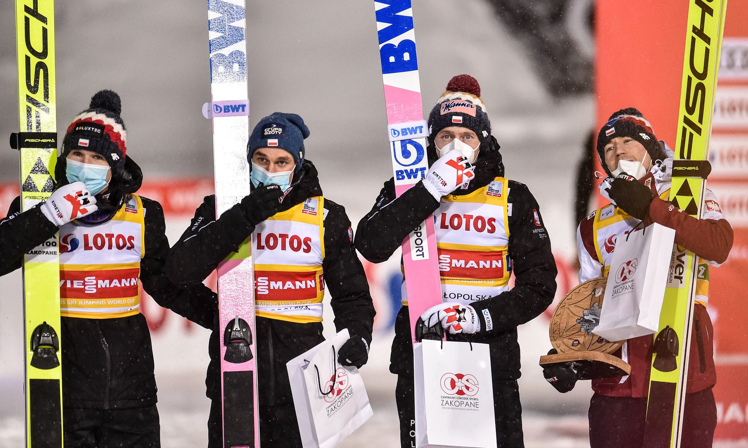 Andrzej Stękała, Piotr Żyła, Dawid Kubacki, Kamil Stoch