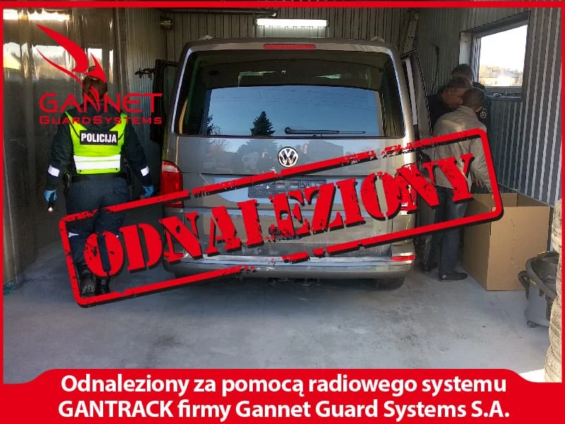 Odnaleziony za pomocą radiowego systemu GANTRACK