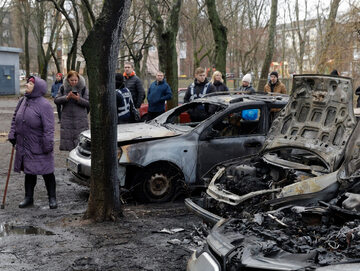 Skutki ataku rakietowego na Kijów