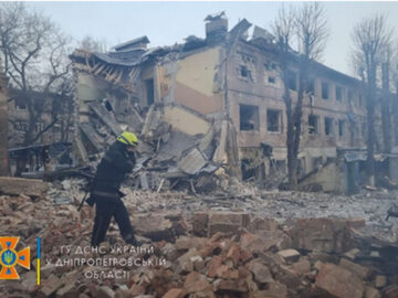 Skutki ataku w Dnieprze