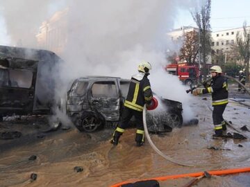 Skutki ataku w Kijowie