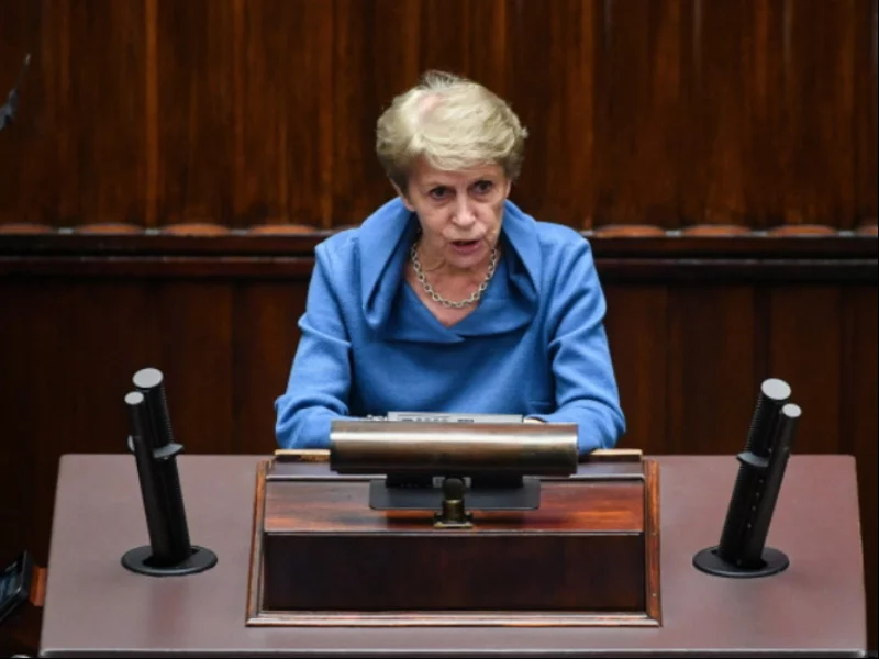 Posłanka PO Iwona Śledzińska-Katarasińska w Sejmie, 8 marca