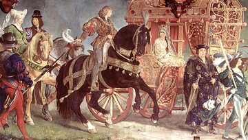 Ślub Jadwigi i Jerzego, malowidło z ratusza w Landshu