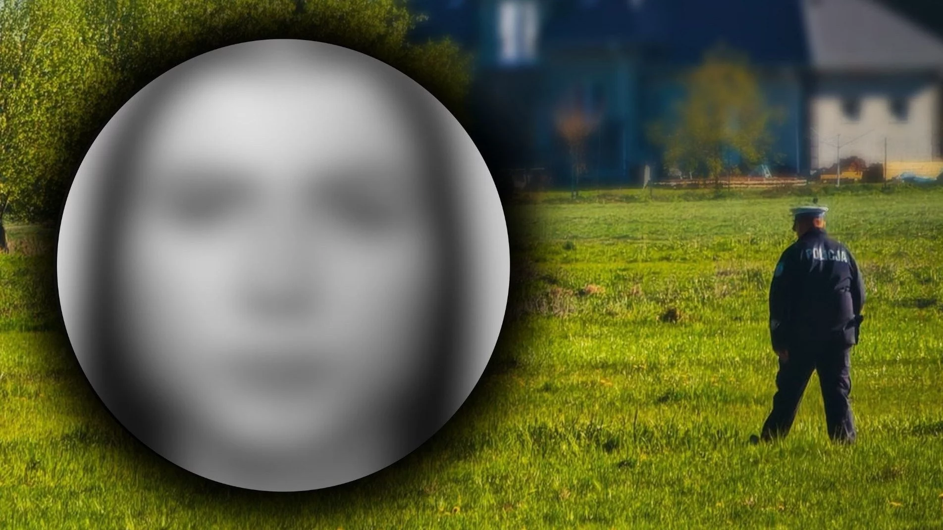 16-latka z Mławy / w tle miejsce, gdzie odkryto jej ciało