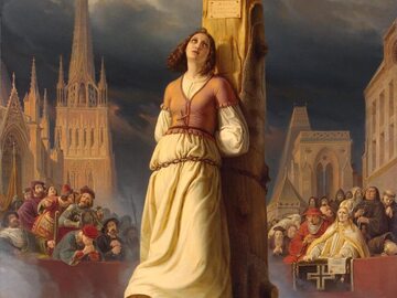 Śmierć Joanny d'Arc na stosie (Hermann Stilke, 1843)