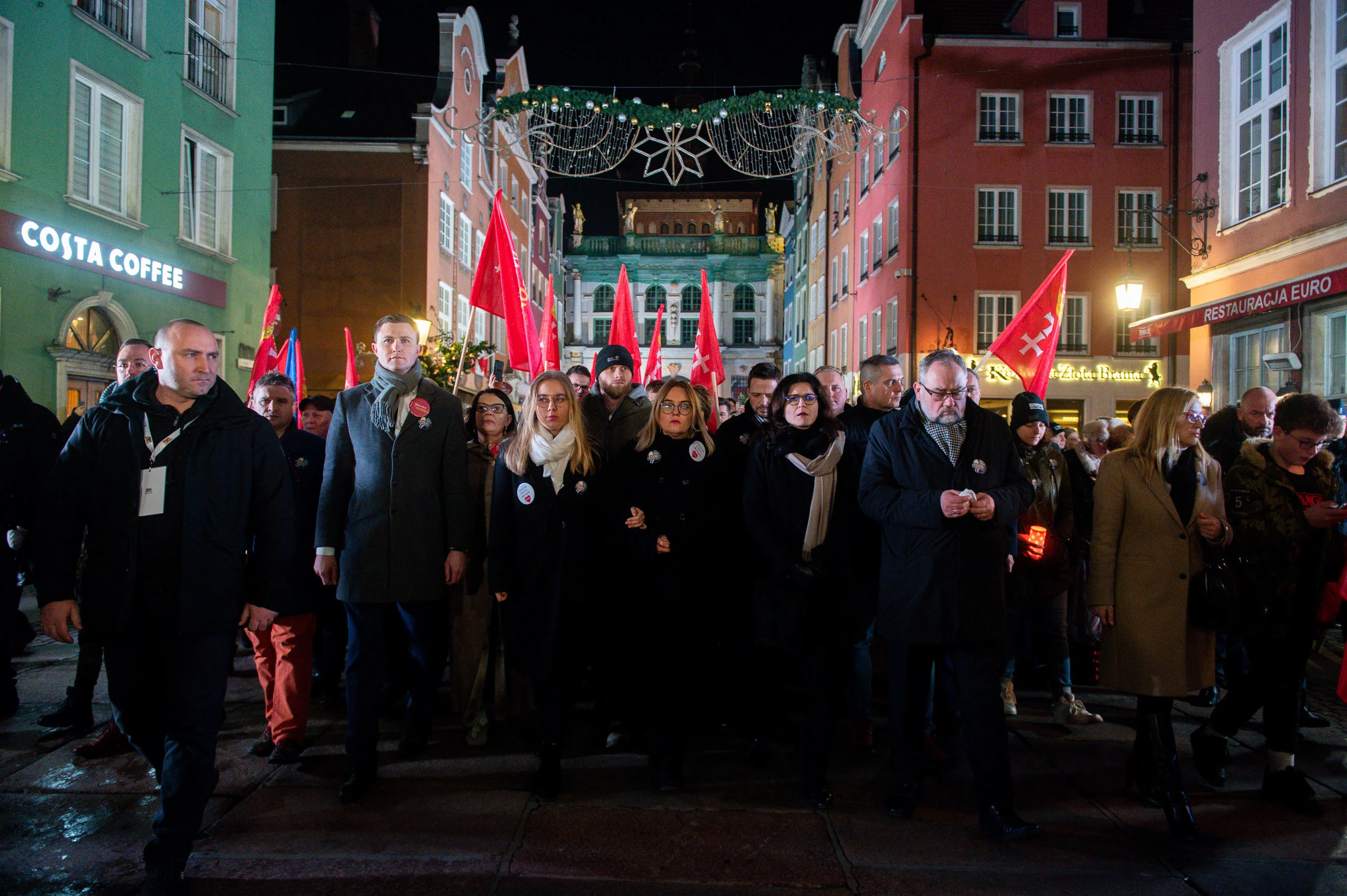 Odsłonięcie tablicy pamięci Pawła Adamowicza w Gdańsku