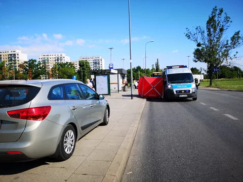 Wypadek na ul. Gojawiczyńskiej w Łodzi