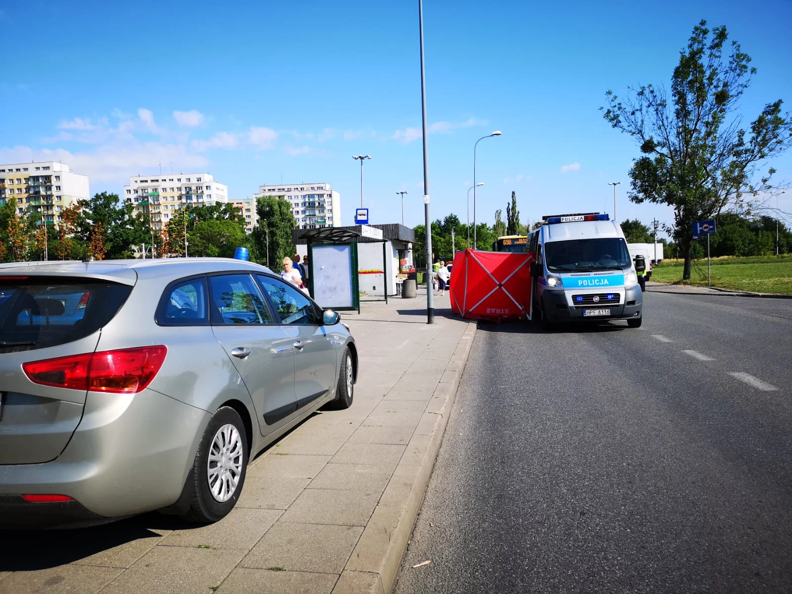 Wypadek na ul. Gojawiczyńskiej w Łodzi