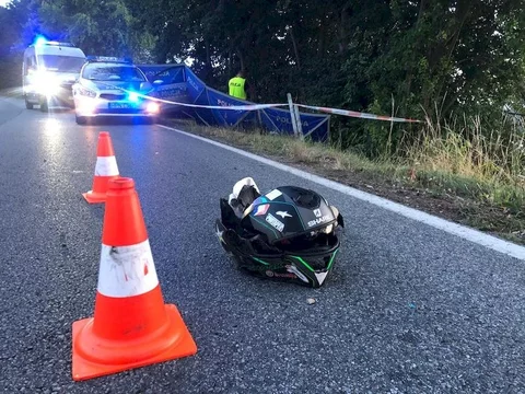 Wypadek motocyklisty niedaleko Słupska