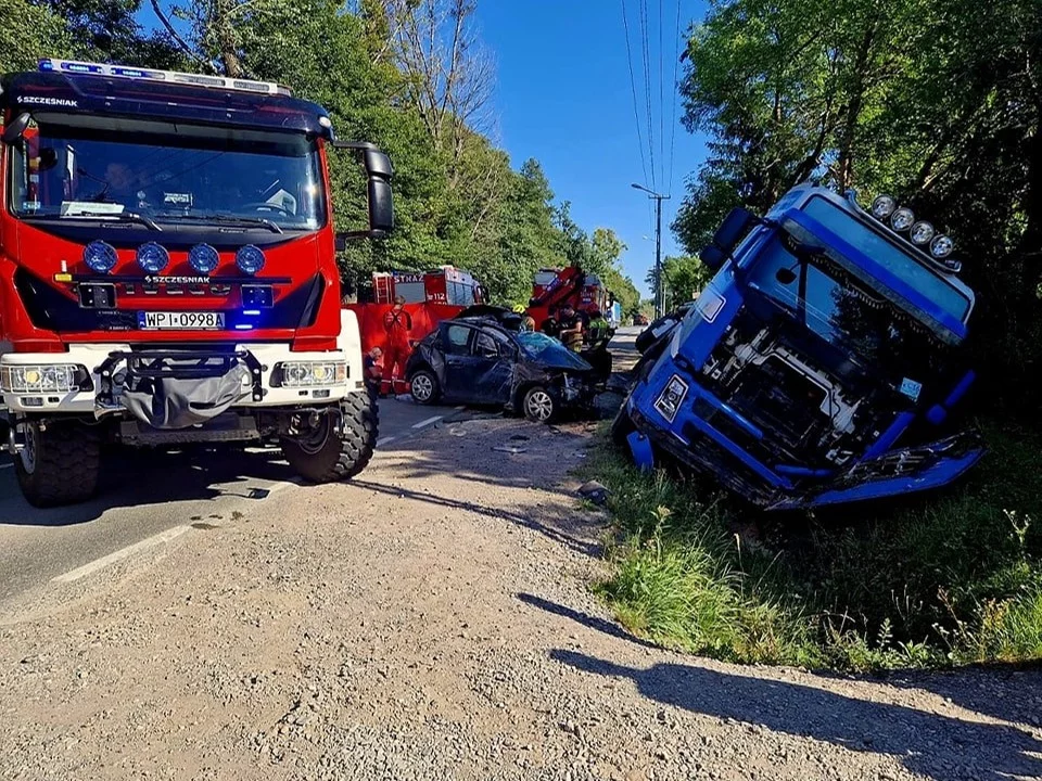 Wypadek w miejscowości Tomice na Mazowszu