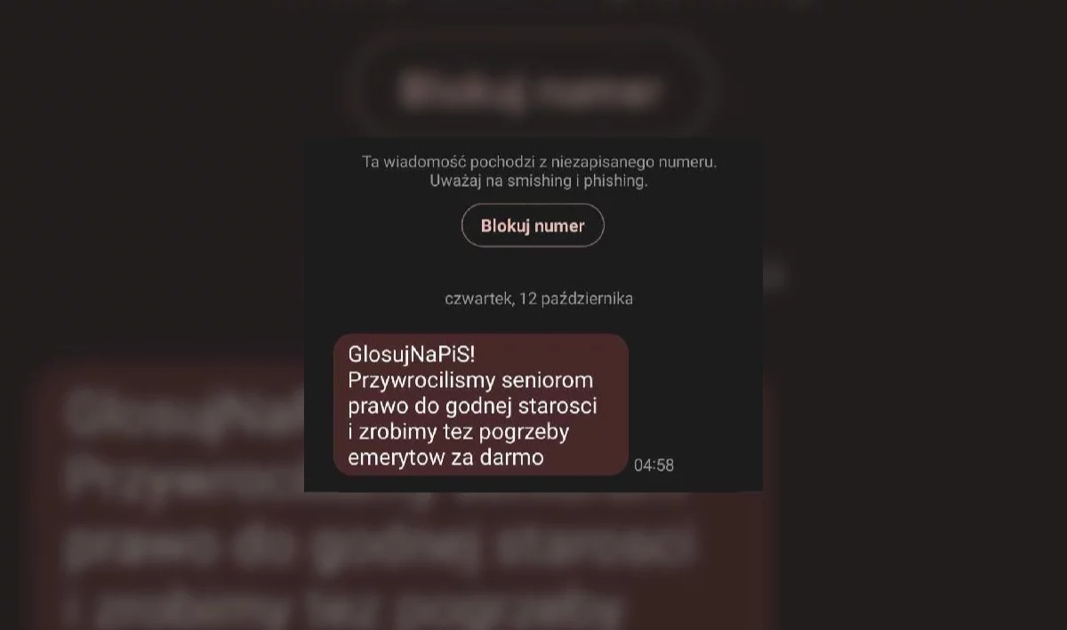 Fałszywy SMS