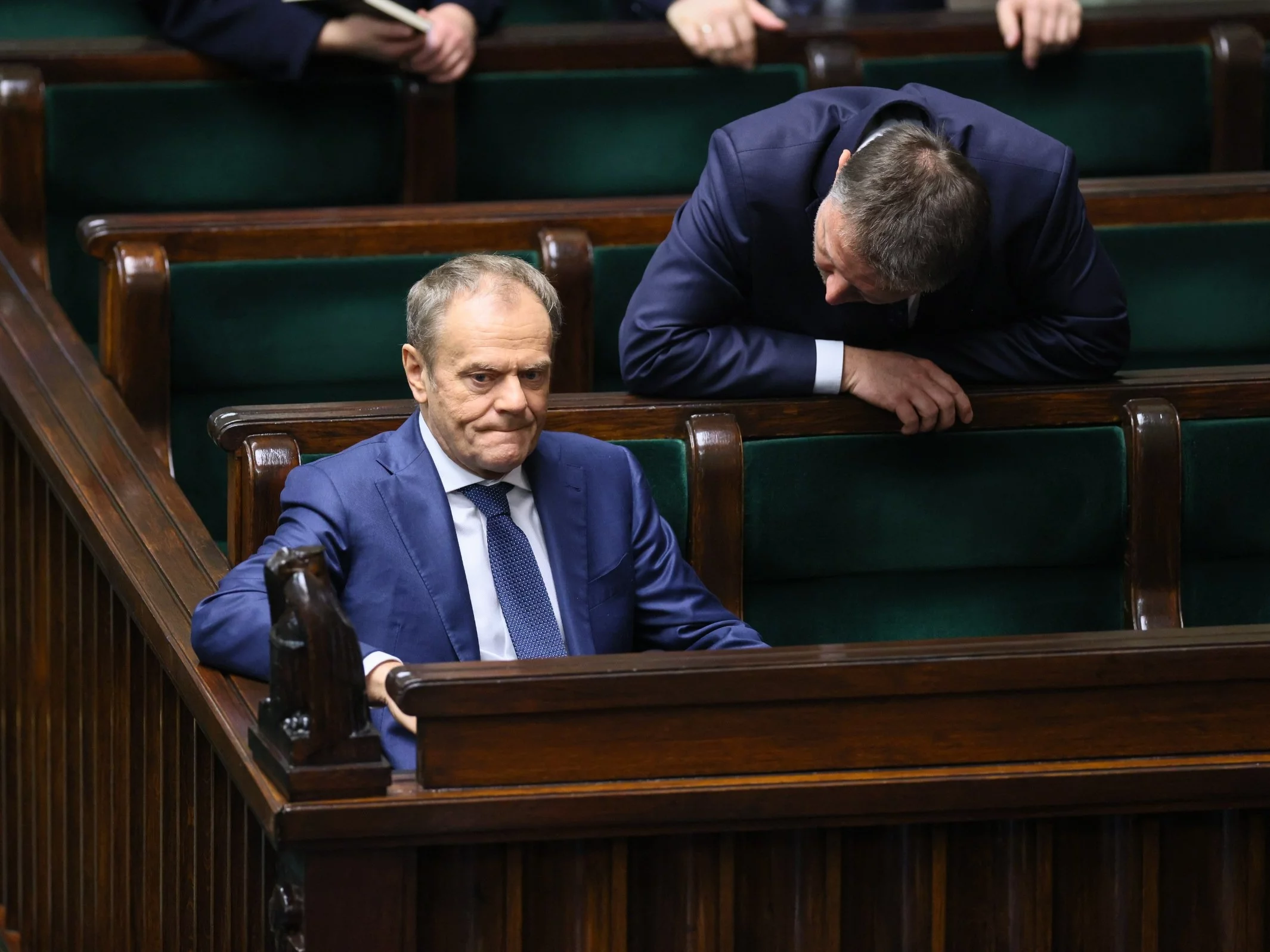 Premier Donald Tusk i minister spraw wewnętrznych i administracji Marcin Kierwiński