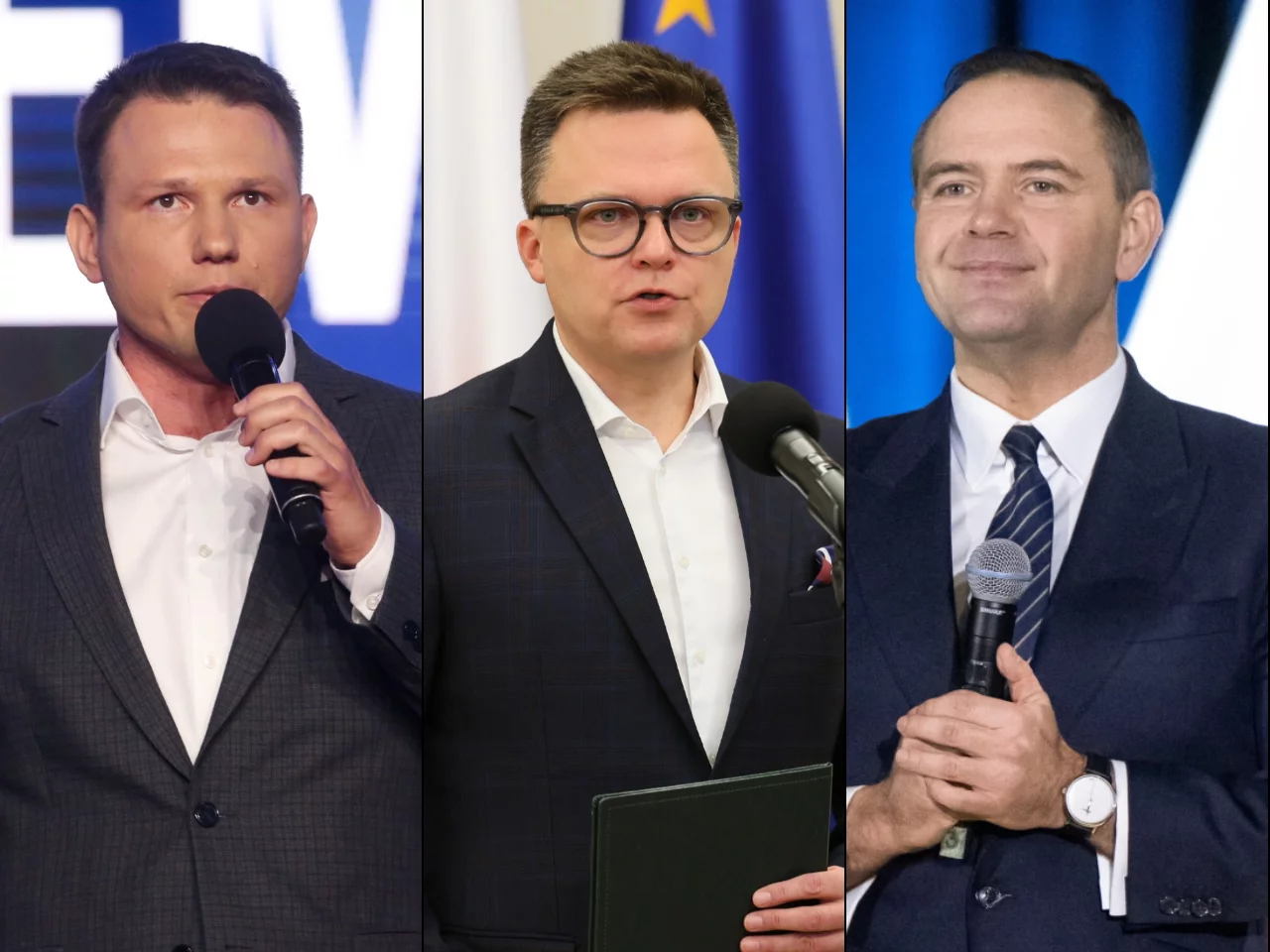 Sławomir Mentzen, Szymon Hołownia, Karol Nawrocki