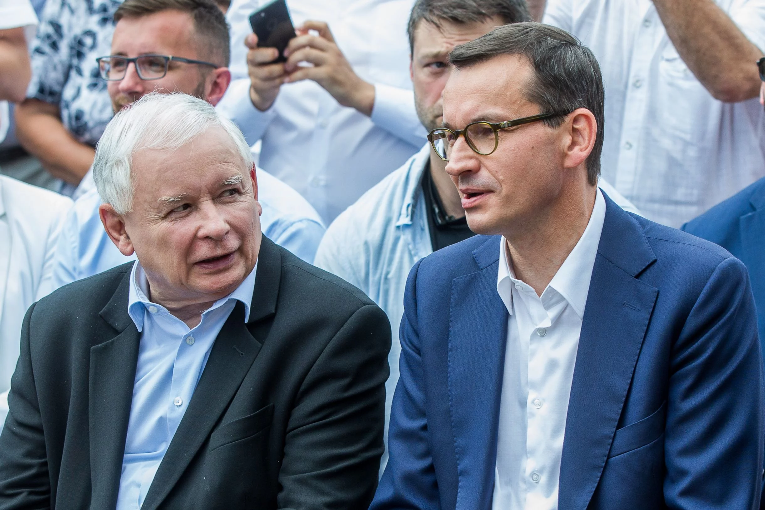 Jarosław Kaczyński i Mateusz Morawiecki