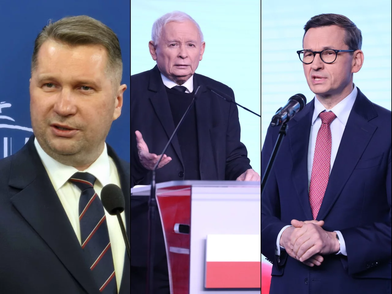 Przemysław Czarnek, Jarosław Kaczyński i Mateusz Morawiecki
