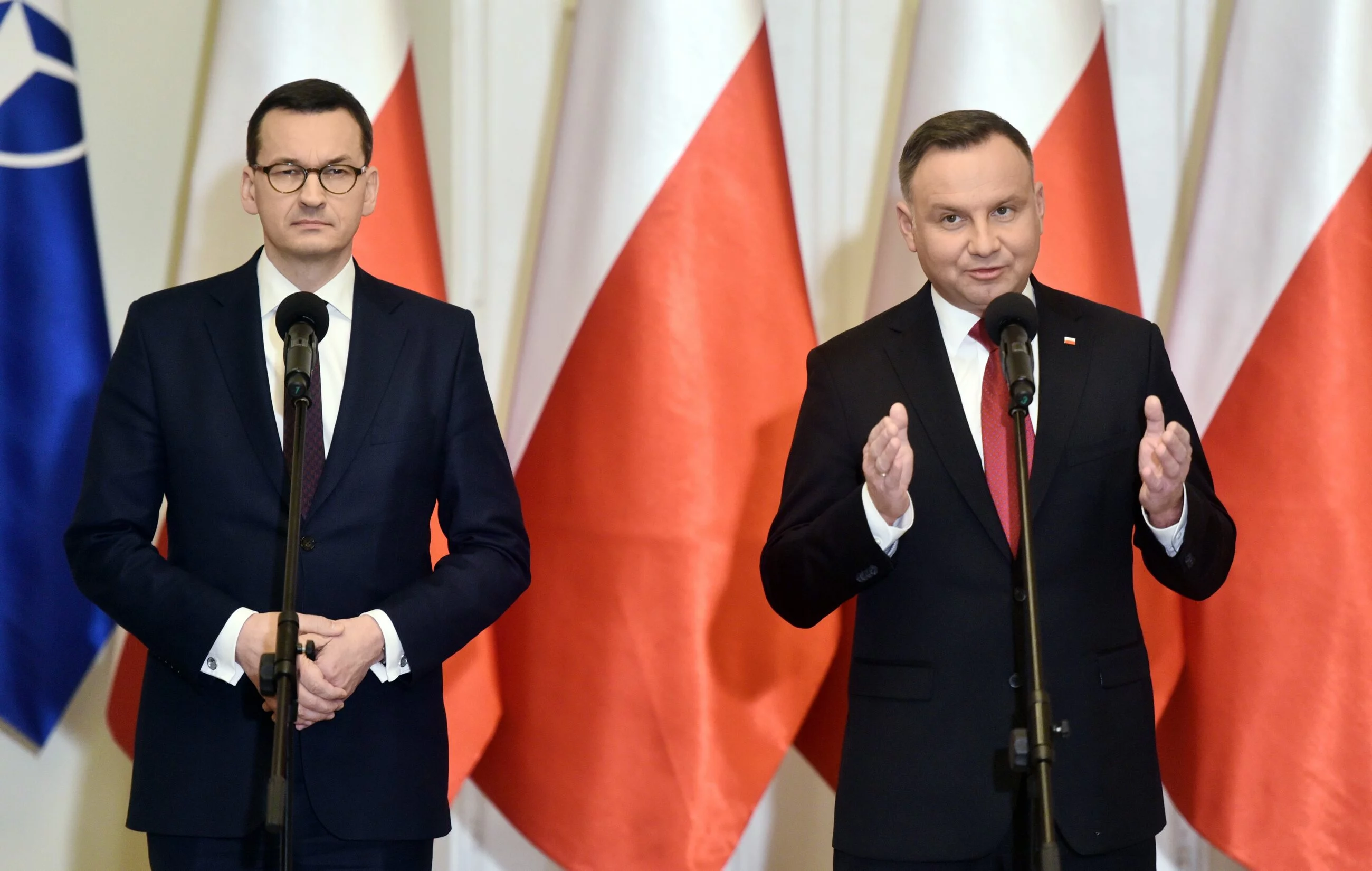 Premier Mateusz Morawiecki i prezydent Andrzej Duda