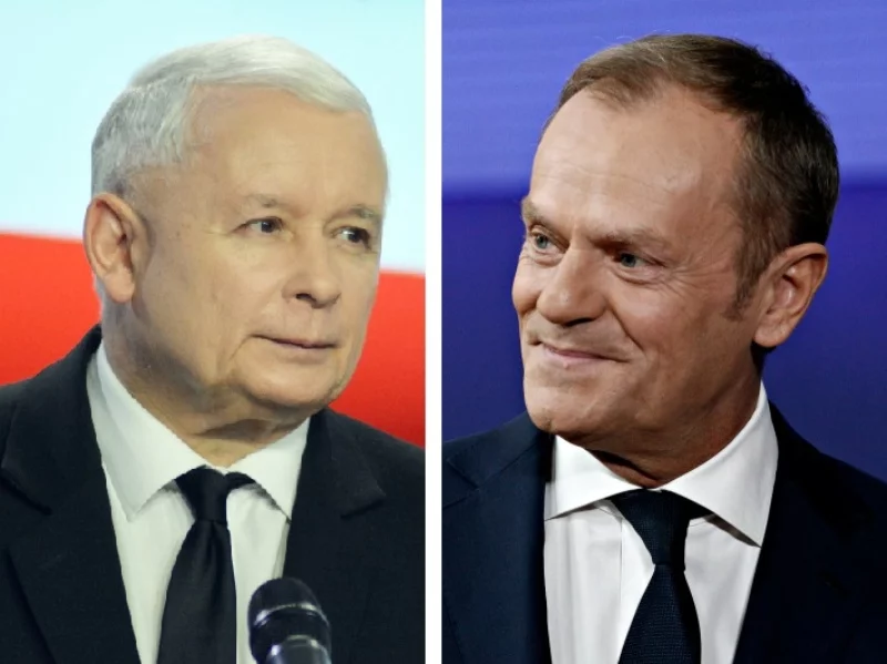 Przywódcy PiS i PO, Jarosław Kaczyński i Donald Tusk